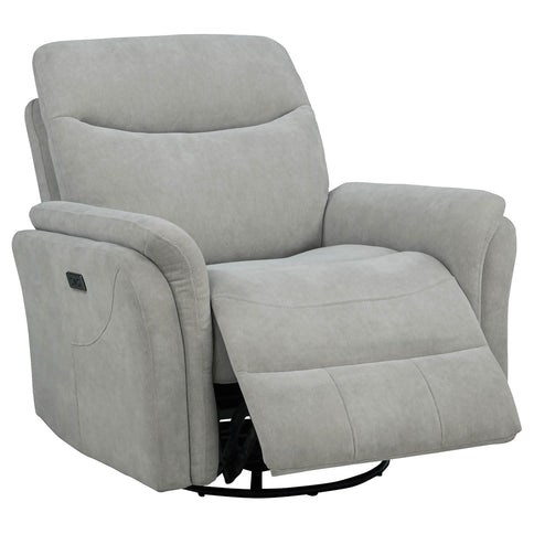 Beacon - Power Swivel Recliner With USB Charging And Adjustable Recline