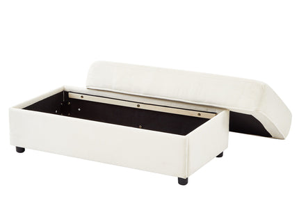 Modern Style Armchair Chaise Lounge Sofa Couch With Movable Storage Ottoman, USB Ports, Cup Holders, Phone Holder, Side Pockets