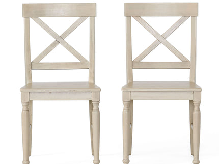 Dining Chair With X Shaped Back (Set of 2)