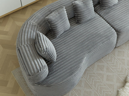 Sectional Sofa, Oversized 4 Seater With Deep Seat Design