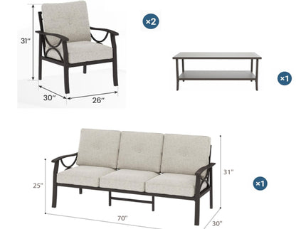 Patio Furniture Set & Coffee Table For Backyard