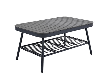 4 Piece Outdoor Patio Furniture Set, Metal Chairs With Woven Rope U Shaped Backrest