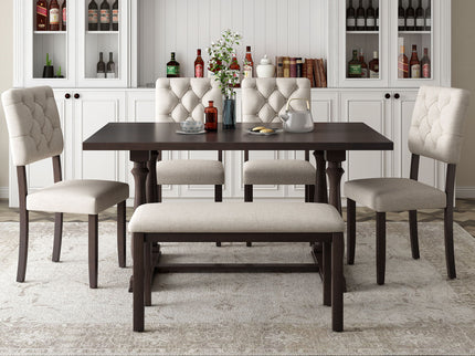 6 Piece Dining Set Retro Style