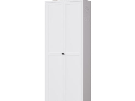 Kitchen Pantry Cabinet With Doors, Heavy-Duty Freestanding Storage Organizer With 5 Adjustable Shelves, Tool Free Assembly - White