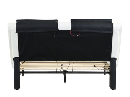 Platform Bed Frame With LED Lighting, tooth Music, Vibration Massage