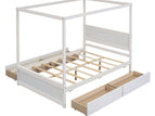 White / Full / 4 Drawers