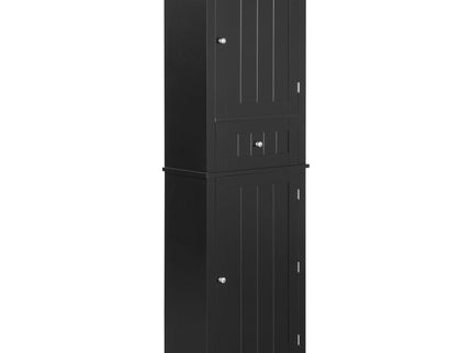 Tall Freestanding Bathroom Storage Cabinet With Drawer And Adjustable Shelf