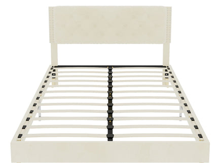 Upholstered Bed With Tufted Headboard
