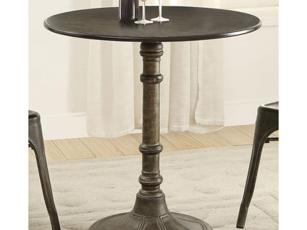 Round Dining Table & Pedestal Base - Brown