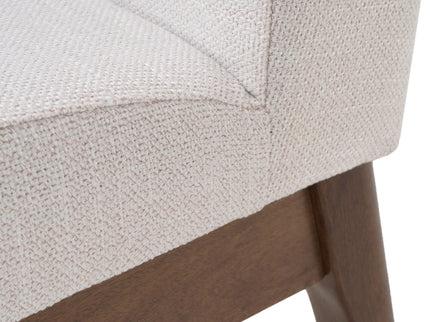 Dining Chairs With Upholstered Seat And Backrest (Set of 2) - Light Beige / Walnut