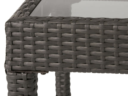 Contemporary Antibes Loveseat & Table Set Outdoor - Gray