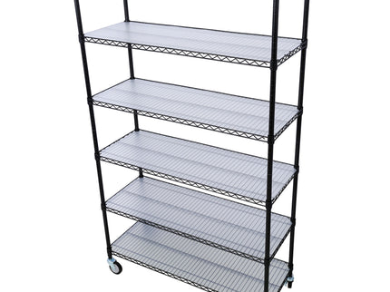 6 Tier 6000Lbs Capacity Nsf Metal Shelf Wire Shelving Unit, Heavy Duty Adjustable Storage Rack With Wheels & Shelf Liners For Commercial Grade Utility Steel Storage Rack