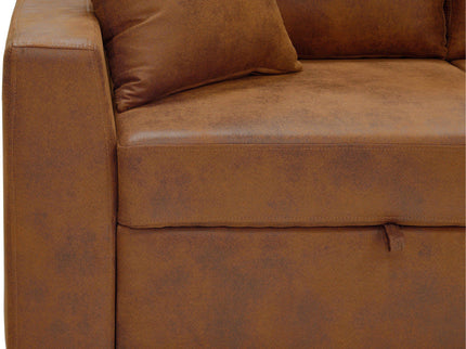 Upholstered Sectional With Pull-Out Bed And Chaise Storage