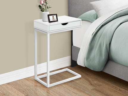 Accent Table, C - Shaped Contemporary Elegant Desig