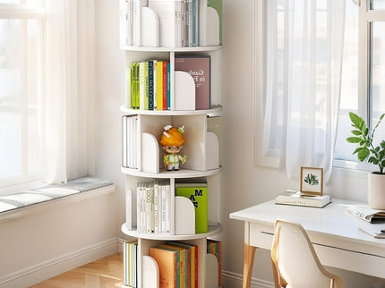 5 Tier Rotating Bookshelf, Spinning Design
