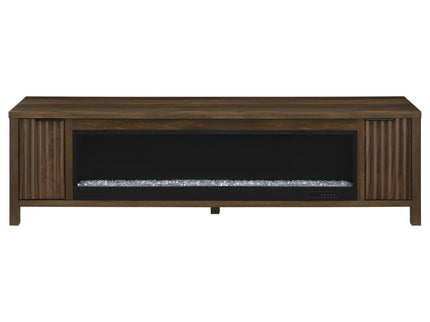 Alamitos - Electric Fireplace TV Stand With Flame Visualizer - Pine Wood