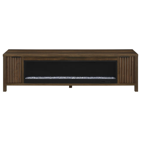 Alamitos - Electric Fireplace TV Stand With Flame Visualizer - Pine Wood