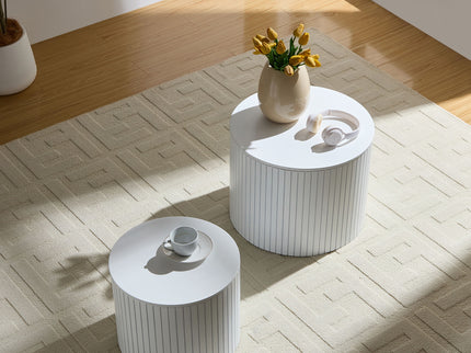 Handcrafted Nested Table Set, 2 Pieces