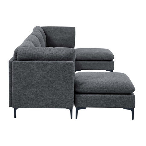 Upholstered Modular Sectional & Tall Legs