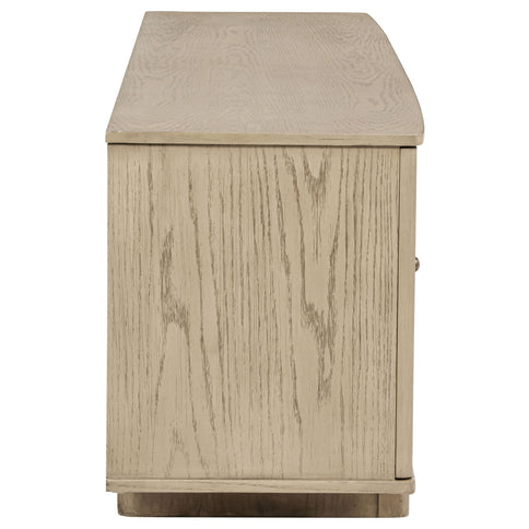 Kimpton - 4 Door Cane TV Stand Media Console - Beige