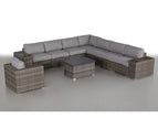 Dark Gray / 3 Pc. L-Shaped Sectional, Chair, Table