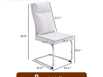 Modern Dining Chair SetWith Soft Cushion Backrest (2 Pieces)