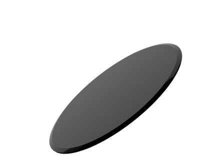 28" Round Tempered Glass Table Top Clear Glass Thick Beveled Polished Edge