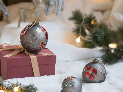 Glass Decorative Hanging Ball Christmas Tree Ornaments For Holiday Party Decorations