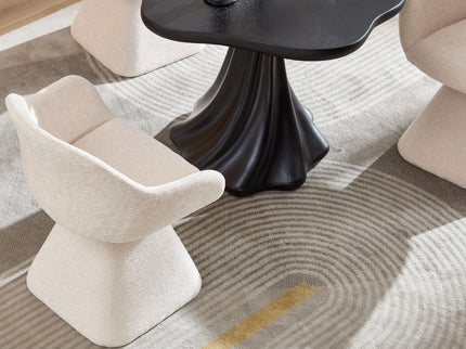 180° Rotating Accent Chair For Living Room - Beige