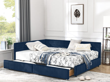 Elegant Design Storage Upholstered Tufted Bed Frame With Backrest And Armrests