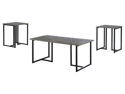 3 Piece Occasional Set With Smooth Top - Gray