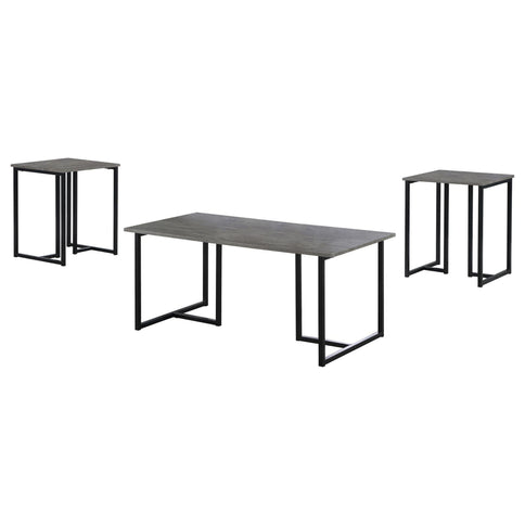 3 Piece Occasional Set With Smooth Top - Gray
