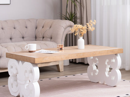 Ornate Scroll Base Coffee Table