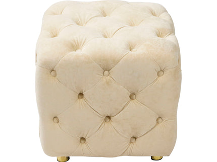 Modern Upholstered Ottoman, Exquisite Small End Table, Soft Foot Stool, Dressing Makeup Chair, Comfortable Seat For Living Room, Bedroom, Entrance
