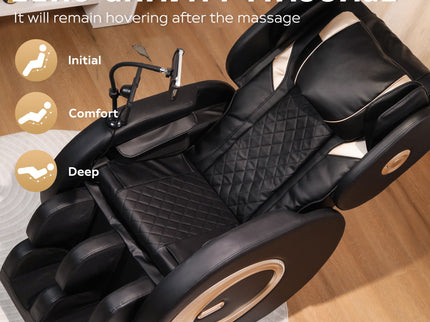 Automatic Massage Chair Recliner With Zero Gravity And Full Body Air Pressure - Black