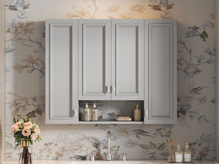 Wall Mounted Bathroom Cabinet With 5 Adjustable Shelves