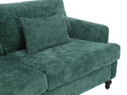 Mid Century Modern Fabric Loveseat Sofa, 2 Seat Upholstered Couch