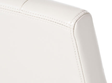Carter - 5 Tuft Dining Chair With Button Tufted Backrest And Espresso Legs - Ivory