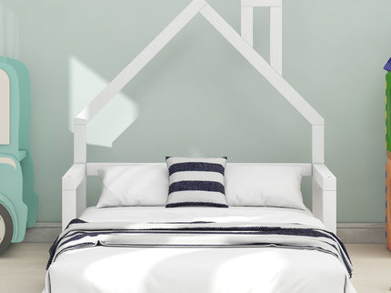 Floor Bed With House Shaped Headboard
