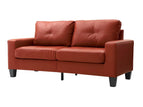 Red / Faux Leather