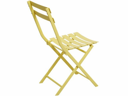 3 Piece Patio Bistro Set Of Foldable Round Table And Chairs