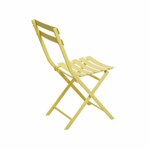 3 Piece Patio Bistro Set Of Foldable Round Table And Chairs