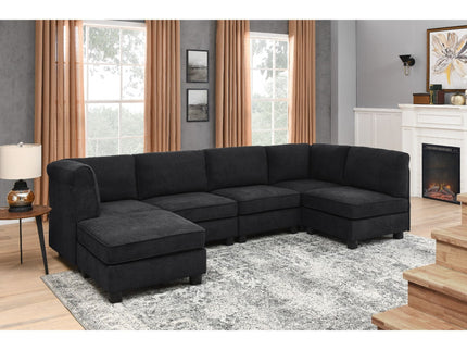 Upholstered Modular Sectional - Black