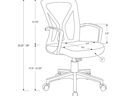 Office Chair, Adjustable Height, Swivel, Ergonomic, Mesh, Contemporary & Modern