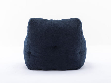 Soft Teddy Fabric Tufted Foam Bean Bag Chair With Teddy Fabric
