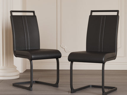 Modern Dining Chairs With High Back Upholstered Design Metal Legs