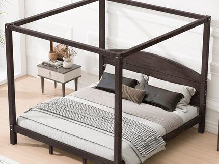 anopy Platform Bed With Headboard And Support Legs