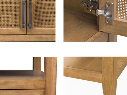 Naomi - 2 Door Storage Console Table With Ample Shelving - Natural