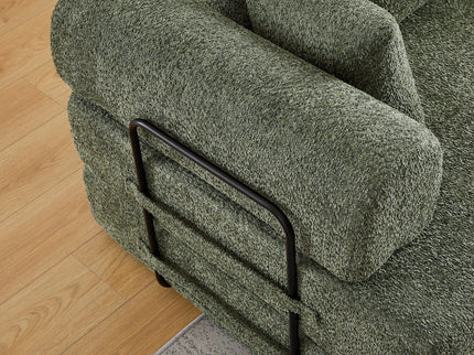 Convertible Sleeper Sofa Bed With Cylindrical Pillow