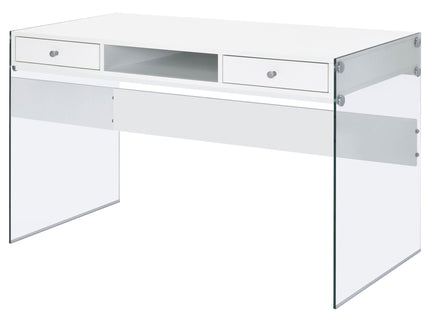 Barretta - 2 Drawer Writing Desk - Gloss White